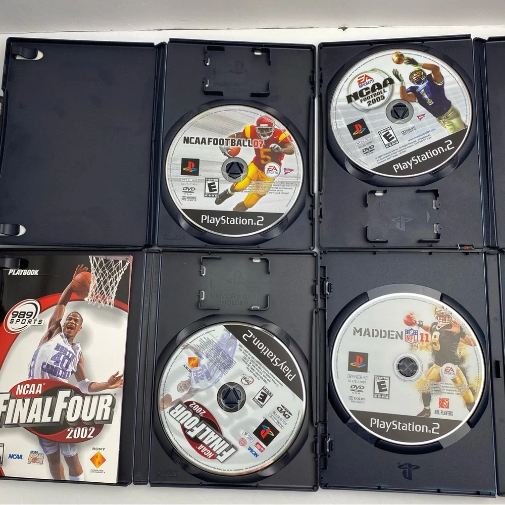 PS2 Sports Game Bundle (16) NFL Madden NCAA NBA NHL PGA NASCAR Untested